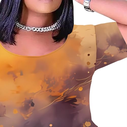 Image of PinkPatty Plus Size Maxi Dress for Women Summer Casual Short Sleeve Tshirt Dresses with Pockets (XL-6XL)