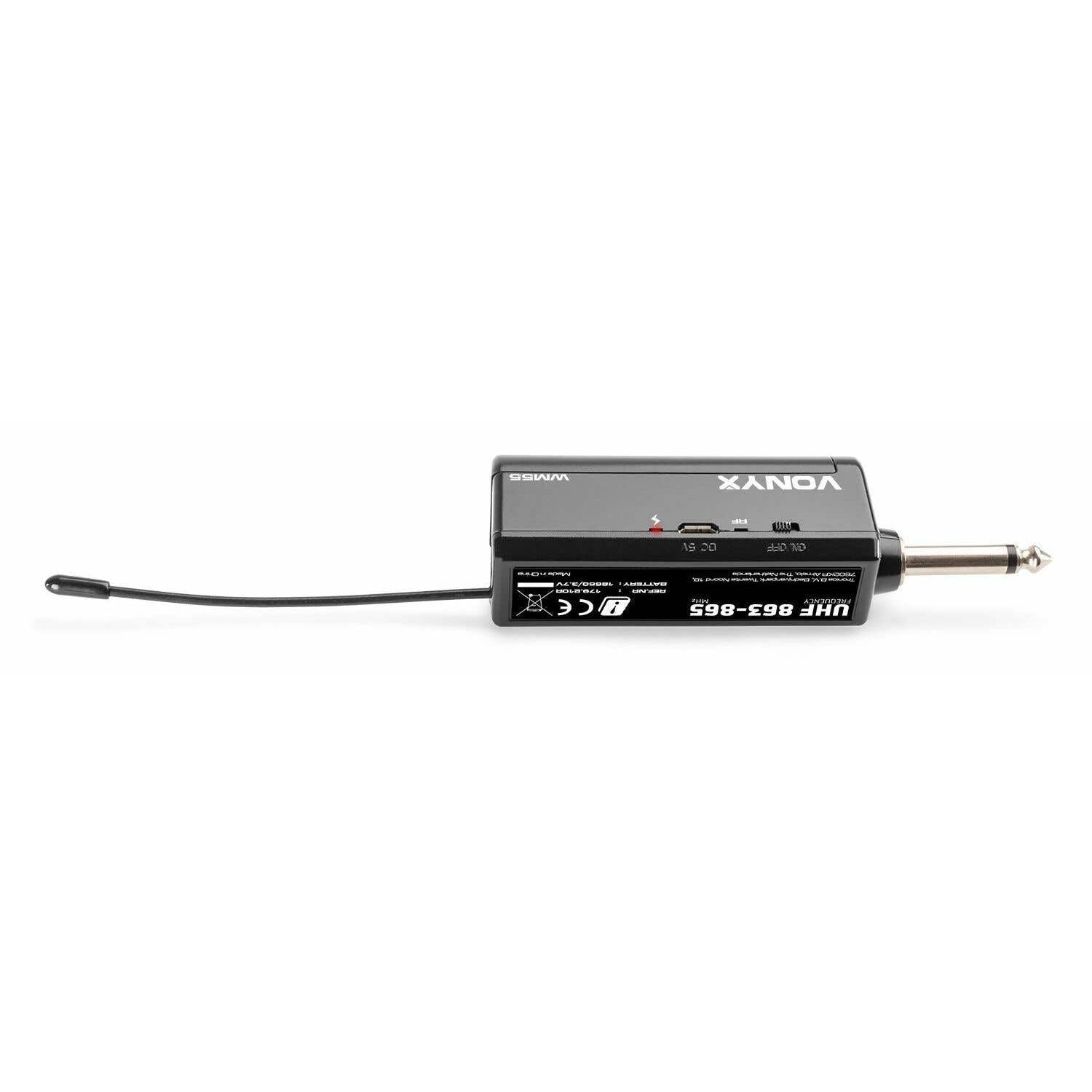 Vonyx WM55 Micrófono inalámbrico UHF Plug & Play | Plug & Play, 10 canales UHF, alcance hasta 50 m, cancelación de ruido