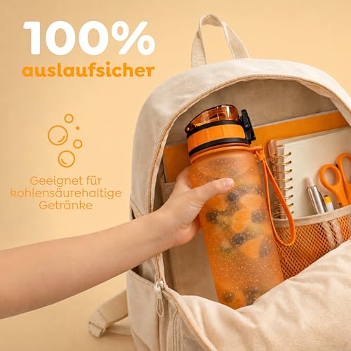 Sweety Fox - Kinder-Trinkflasche Kohlensäure Geeignet 500ml - Orange – Ansicht 6