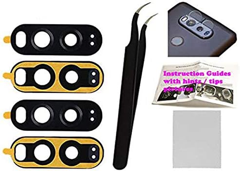 2X Back Rear Camera Glass Lens Cover Replacement Repair + Tool + Guide with TIPS + Adhesives Preinstalled + Tempered Glass + Clean Cloth For LG V20 F800L H910 H918 LS997 US996 VS995 H990 All Carriers