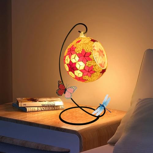 Mosaik Kerzenständer, Mosaik Bastelset Lampe, Orientalisches Glas Windlicht,Mosaik Spiegelfliesen,Buntglas-Set,Handgefertigte Kunstwerke,kreative und modische kerzenhalter-dekoration (geschäftig2)