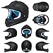 ROOZO Youth Kids Dirt Bike Helmet DOT Certified - Full Face Motorcycle Helmet for Off-Road, ATV, Street Riding, Includes Adjustable Goggles & Protective Gloves