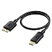 Produktbild Cable Matters USB C auf Micro USB 3.0 Kabel 0.3m (USB Micro B auf USB C, USB C zu Micro B 3.0 Kabel) in Schwarz  0.3 Meter