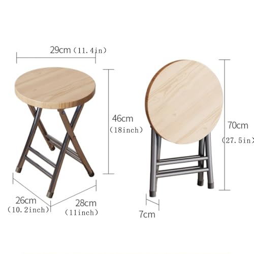 Tabouret de bar rond pliable pour petits espaces et studios roses