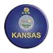 SMART BLONDE Kansas State Flag Metal Circular Sign C-115