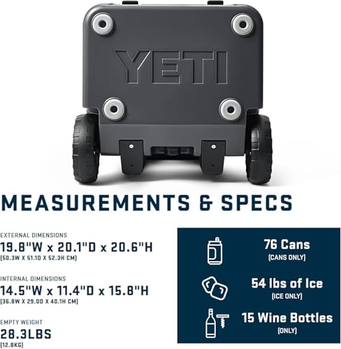Image of YETI Roadie 48 Wheeled Cooler with Retractable Periscope Handle