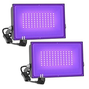 Onforu 2er 100W LED UV Strahler