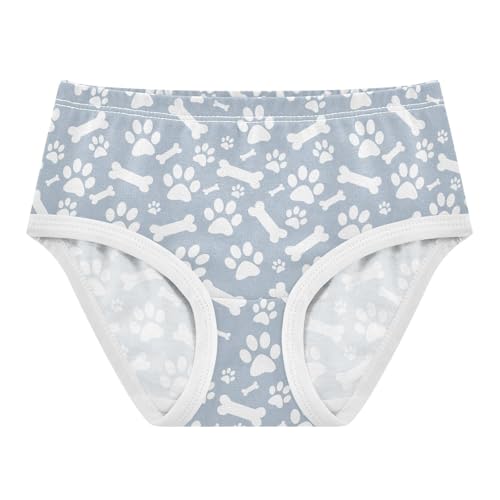 Girls' Underwear Dog Bone Paw Print Cotton Stretch Comfort Toddler Panties