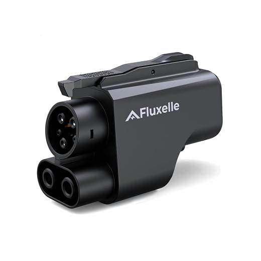 Fluxelle J1772 to Tesla Charger Adapter, Max 80A/250V for Tesla only, Tesla Charging Accessories, Connecting to SAE J1772 Charging Stations, Compatible with Tesla Model Y 3 X S Cybertruck