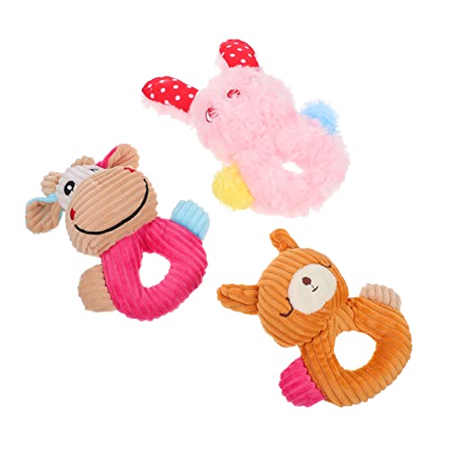 Sosoport きしむペットのおもちゃセット 犬用アクションおもちゃ ぬいぐるみ 犬用臼 用品 丈夫で楽しい動物デザイン