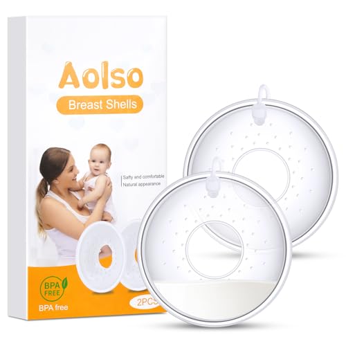Aolso Conchas Lactancia,2PCS Recolector de Leche Materna Pezonera Lactancia,Conchas Recolectoras (para Recoger las Pérdidas de Leche),Protegen Pezones Sensibles,Conchas de Lactancia Reutilizable