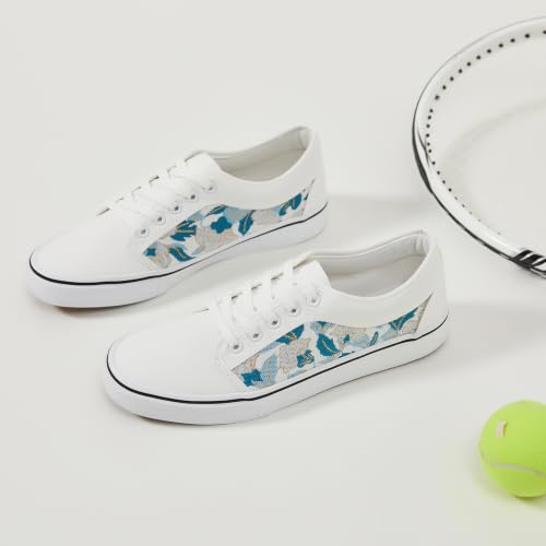 Image of yageyan Men's Low Top Canvas Walking Shoes Lace-up Fashion Sneakers Casual