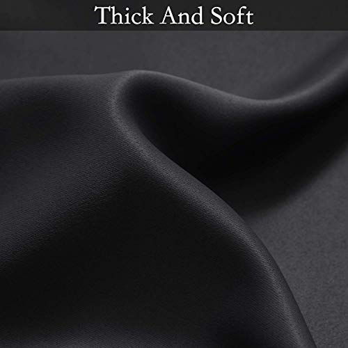 Image of SimpleHome Black to Grey White Ombre Room Darkening Curtains 63 Inch | Curtains for Living Room,Light Blocking Thick Thermal Insulated Grommet Window Curtains Drapes for Bedroom, 2 Panels,52Wx63L