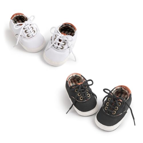 Image of Infant Baby Boys Girls Canvas Sneaker Toddler Slip On Anti Skid Newborn First Walkers Candy Shoes for 0-18 Months