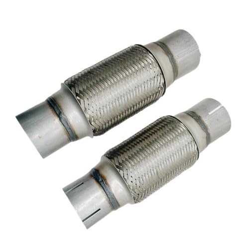 Tube d'échappement flexible 45mm inox avec soufflet tressé pour raccordement silencieux universel