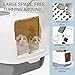 Cat Litter Box with Lid, 18x13x12 Inch Removable Covered Litter Box, Splash-Proof & Leak-Proof Plastic Cat Toilet for Pet Home