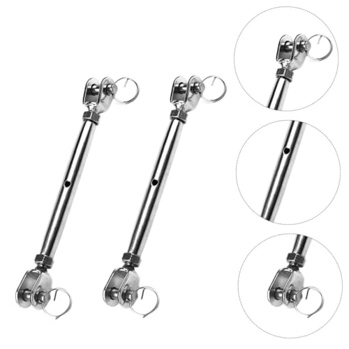 Zerodeko 2 piezas Tensores para Cables con Cuerpo Cerrado y Quijada para Tensión de Cables de Alambre, Uso Industrial, Marina y Navegación, con Pasador y Alambre de Seguridad miniatura 7