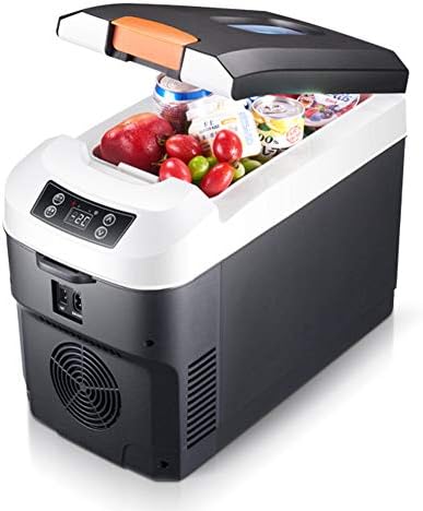 Portable car car Refrigerator 12V/220V 10L, Mini Travel Refrigerator Multi-Function Freezer, Home Refrigerator Freezer, Black
