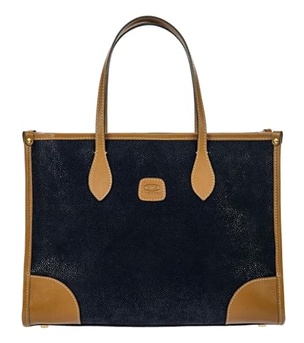 Bric's Life Opera Bag M Blue - Sac à main femme bleu avec poignées cuir