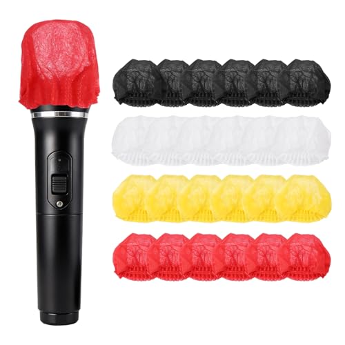 Housse de microphone jetable anti vent et postillons | Lot de 240 protections rouges