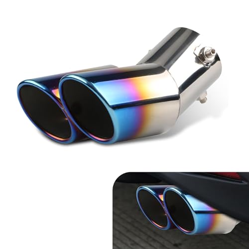 Arwrilt Dual Exhaust Tip, Stainless Steel Bending Muffler Exhaust with