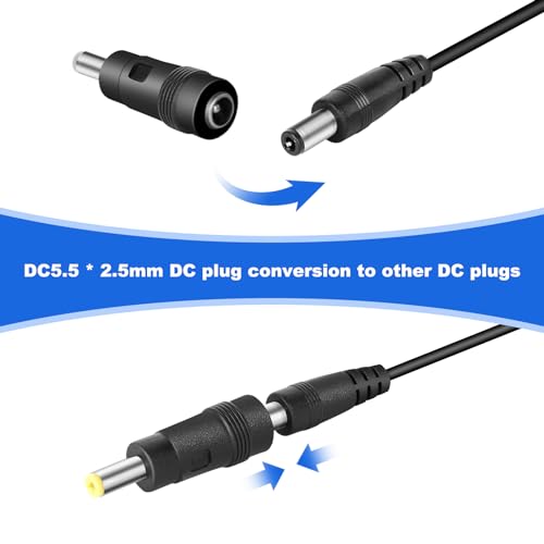 10V 2A,1.8A, 1.5A, 1A,0.5A Power Supply,10V Charger 2A 24W Maximum DC Power Cord Adapter, with 9 Replacement connectors 100V-240V Input Adapter American Wall Plug. by SKuaiKe - Image 2