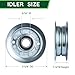 TENGMUJX 48 Inch Deck Rebuild Kit for John Deere L120 L130 L2048 L2548 1742HS Mower Includes(3) Spindles GY20050 GY20785(3) Blades GX20250 GY20568(3) Pulleys GY20067 GY20110, Belt GX20305 GY20571