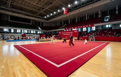 Premium Indoor Gymnastics Track Mat - Foam Exercise Mat with Non-Slip Carpet Top for MMA, Cheerleading, Fitness - Easy Roll-Out Design for Quick Setup