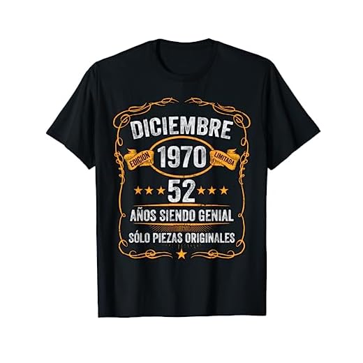 52 Años Cumpleaños Diciembre 1970 Hombre Mujer Diciembre Camiseta