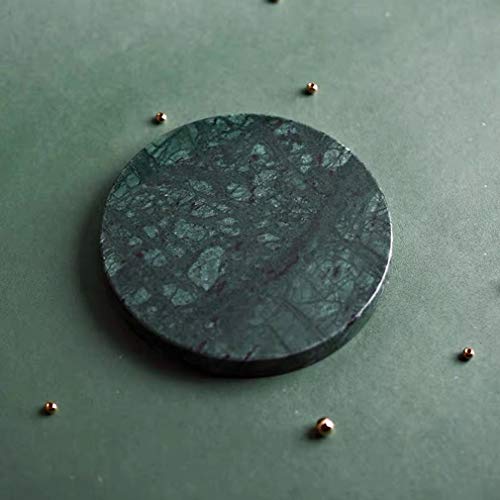 FUNYO Natural Marble Round Trinket Dish Ring Dish Ceramic Trinket Plate Small Decorative