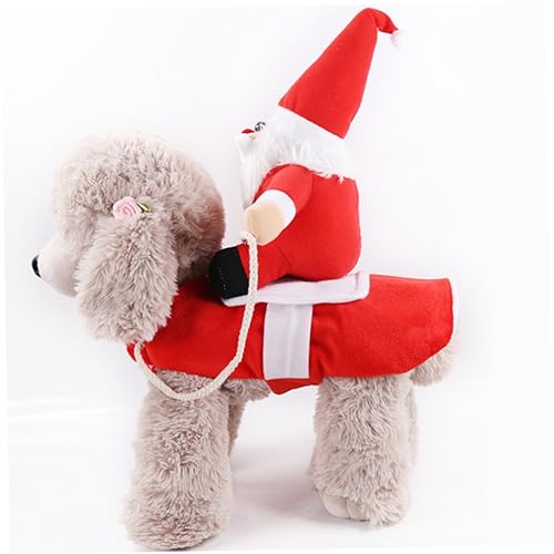 Disfraz Navidad para Perro Santa Claus Talla S miniatura 6
