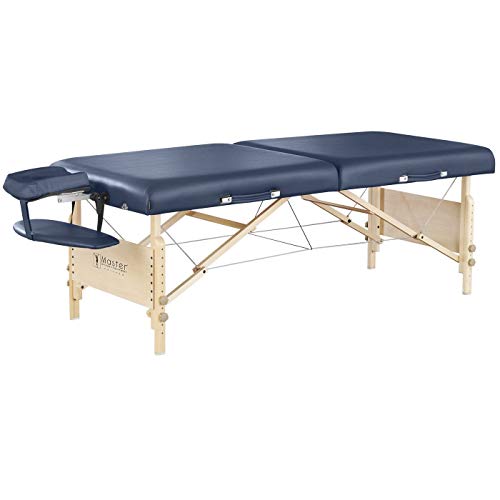 Master Massage Coronado Professional Portable Massage Table Massage Bank beauty bed, 70 cm, Royal Blue, 7,6 cm dik matrasschuim.
