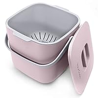 YourCasa Biologische keuken afvalemmer - compostbak keuken voor dagelijks biologisch afval container (zwart, 3,6 liter