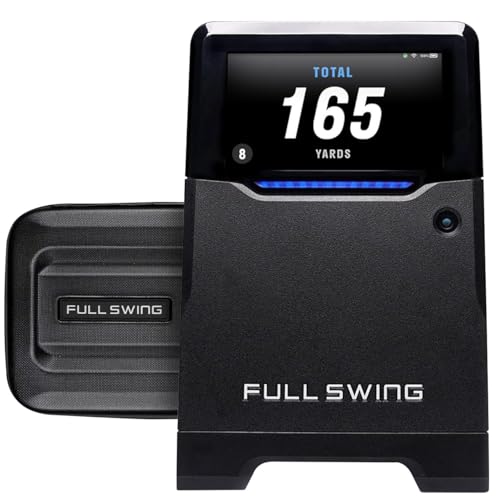 Full Swing KIT Golf Launch Monitor with 16 Data Points Powered by 5D Ai Machine Learning with Course GPS Overview for Real Time Ball Flight Including Carry Distance, Spin, Ball/Club Speed and More!