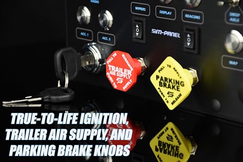 Image of Classic 2 Button Box for ATS /ETS2 (American Truck Simulator /Euro Truck Simulator) (Premium Black Brushed Aluminum Finish with CB Communications)