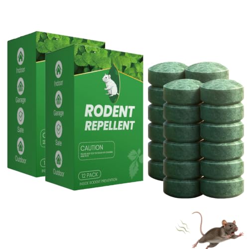Mouse Rodent Repellent Peppermint Oil Mice Repellent für Mice Rats Squirrels Spiders and Pests Natural Mouse Deterrent für Indoor/Outdoor Keeps Rodent Away from Garden & Home (2Box)