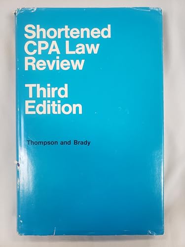 Shortened CPA law review 0534000991 Book Cover