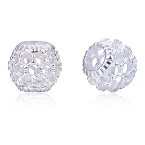 Adabele 5pcs 925 Sterling Silver Spacer Beads Cover