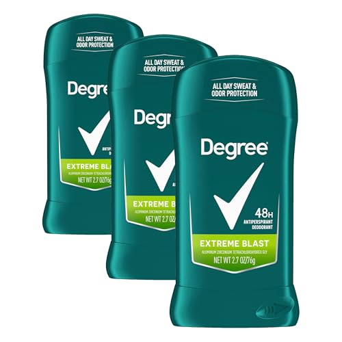 Image of Degree Antiperspirant Deodorant Extreme Blast | 48-Hour Protection | For Men | 2.7 oz | Pack of 3