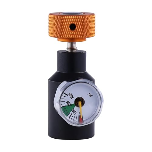 TUXING Paintball Remote Fill Adapter, Paintball ASA Fill Adapter, CO2 Air Regulator Filling Station Remote On/Off mit 3000Psi Manometer für Air Tank