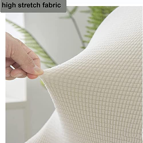 Dining Chair Covers Slipcover With Armrest Curved Back Accent Kitchen Chair Slipcover Modern Arc Shaped Armrest Counter Height Bar Stools Covers Back Chair Protector For Dining,2Pcs,Milky White #TOP3