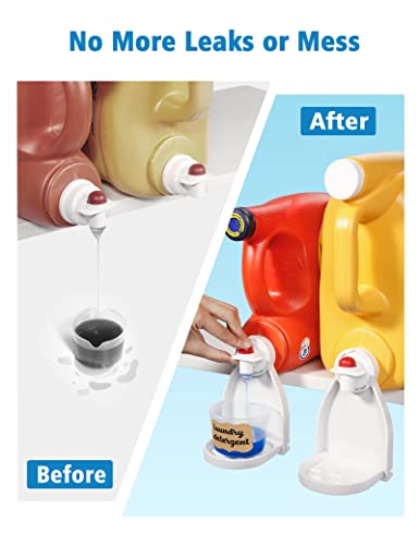 Cossylife Laundry Detergent Cup Holder, Detergent Drip Catcher, Fabric Softener Gadget Cup Holder, Tidy Laundry Room - No More Leaks Or Mess For Laundry Room [2 Pack] #TOP2