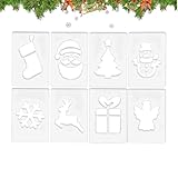 Weihnachtliche Frässchablonen, Acryl Holzbearbeitungs Schnitzschablonen & Festtagsset, Weihnachts Fräsvorlagen, Festliche Schneeflocken Acryl Vorlagen Für Holzarbeiten, Für Männer Frauen