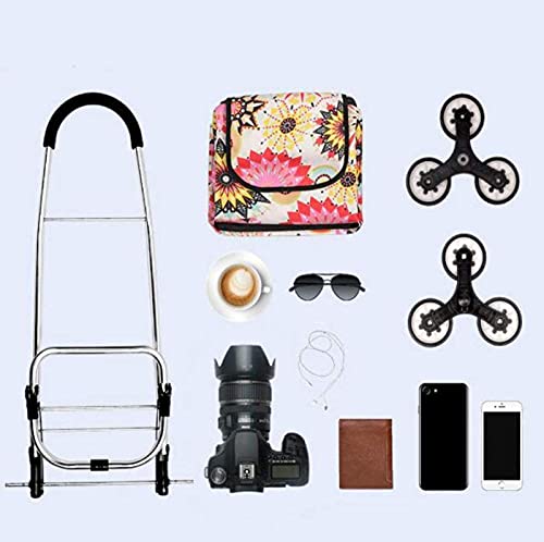 JeeKoudy Faltbarer Trolley, Protable Faltbare Einkaufstasche mit Rollwagen Einkaufstrolley wasserdichte Mobilität Großer… – Bild 7