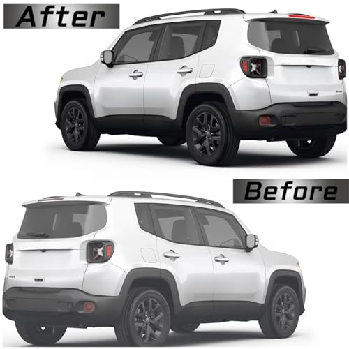 KEEGTBOX Lâmpada de parada de montagem alta LED Terceira luz de freio conjuntos compatíveis com Jeep