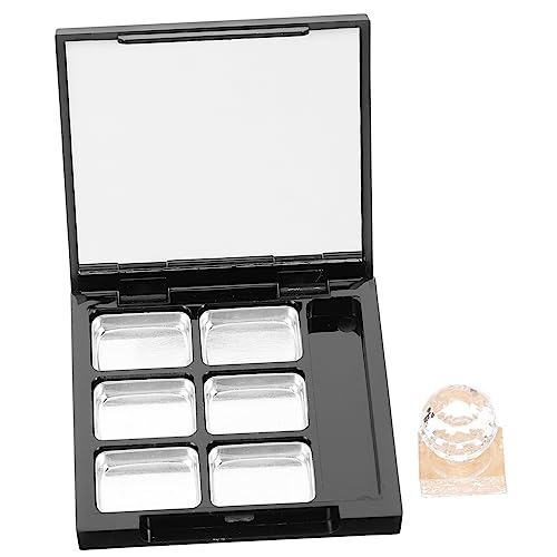LALADEFIEE 空のアイシャドウケースとリップパレット 6コンパートメント付き 化粧品サンプルホルダー 女性向け 携帯可能なメイク収納ボックス 旅行用diy化粧パレットの商品画像（Amazon）