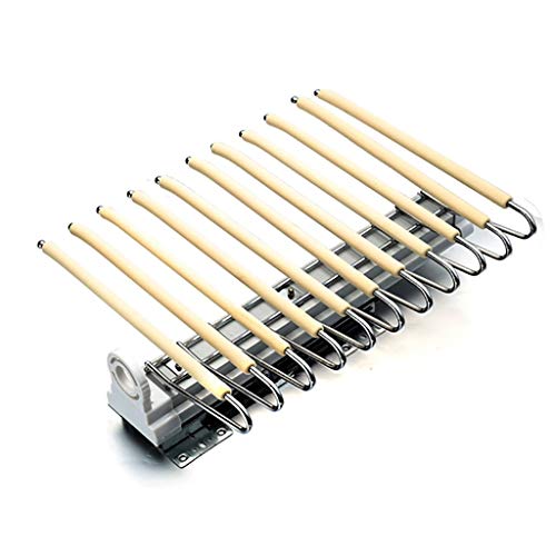 Cintre extractible pour pantalons blanc 11 tiges extensible dressing 47cm