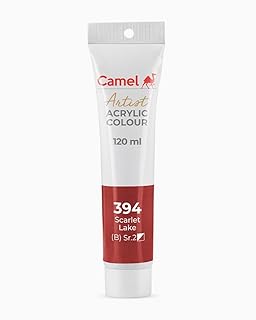 Camlin Kokuyo Artist Acrylic Colour Tubes 120ml Scarlet Lake 394