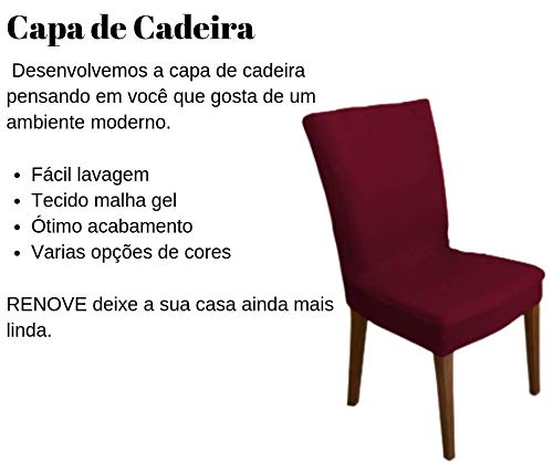 Jogo Capa de Cadeira ALICE 4 LUGARES Vinho