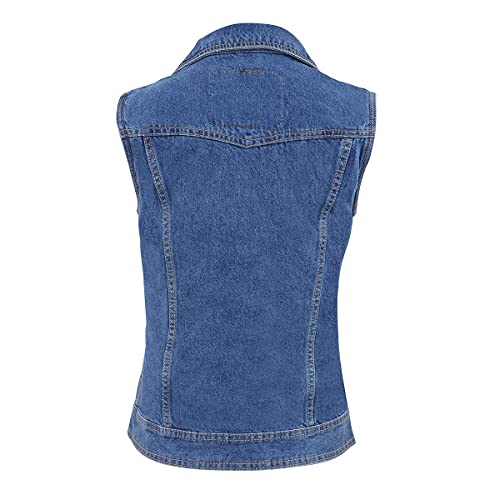 Image of Milwaukee Leather Women's Premium Denim Motorcycle Rider Vest | MDL